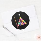 ビリヤードバーリーグ8ボールプールチーム ラウンドシール (封筒)