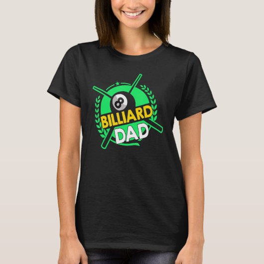 ビリヤードパパ父の日 Tシャツ (正面)