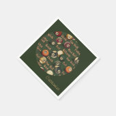 ビリヤードパーソナライズされたボール背景ナプキン スタンダードカクテルナプキン (角)