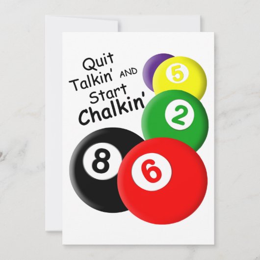 ビリヤードパーティー招待状 招待状 (正面)