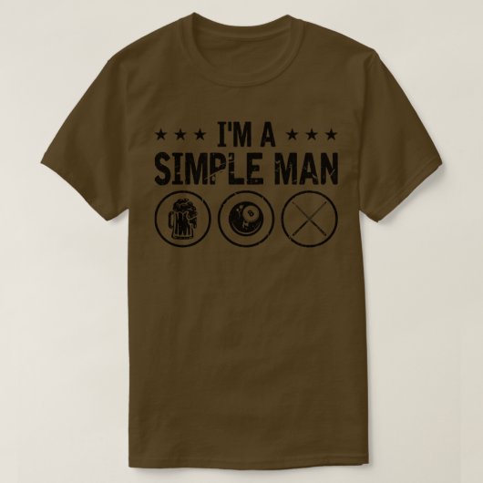 ビリヤードビール飲み8ボール Tシャツ (デザイン正面)
