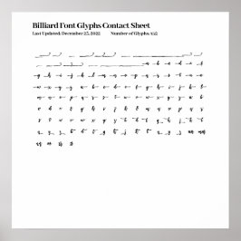 ビリヤードフォントグ連絡ラフシートポスター ポスター