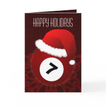 ビリヤードプレーヤーのためのクリスマスカード