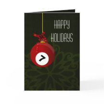 ビリヤードプレーヤーのためのクリスマスカード