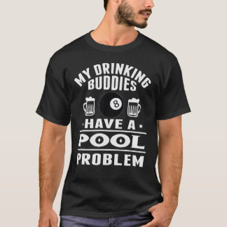 ビリヤードプールプレーヤーキュー スポーツ少年 Tシャツ