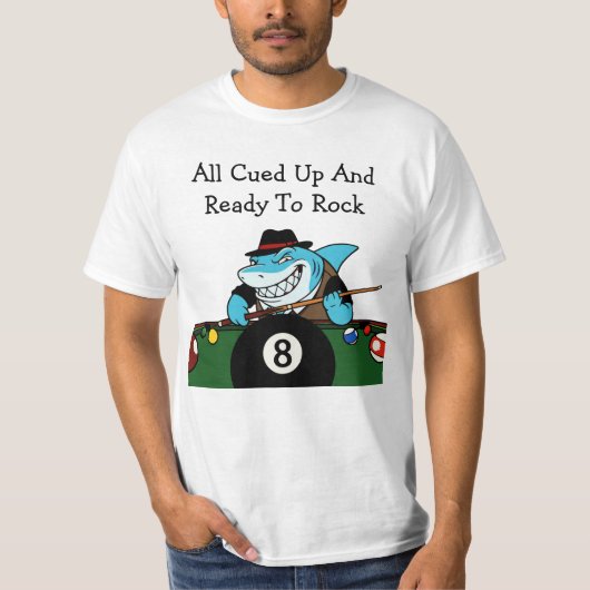 ビリヤードプールホール反逆者の面白いTシャツ Tシャツ (正面)