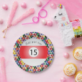 ビリヤードプールボールズストライプナンバーフィフティーブ ペーパープレート (パーティー)