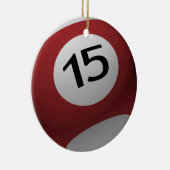 ビリヤードボールのクリスマスのオーナメント15 (15) セラミックオーナメント (右)