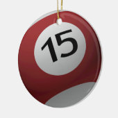 ビリヤードボールのクリスマスのオーナメント15 (15) セラミックオーナメント (左)