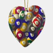 ビリヤードボールのクリスマスのオーナメント セラミックオーナメント (左)