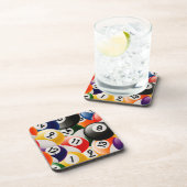 ビリヤードボールのコラージュ コースター (右側)