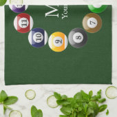 ビリヤードボールの光沢があるカラフルなプールのスヌーカーのスポーツ キッチンタオル (折り畳み)