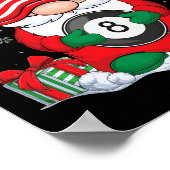 ビリヤードボールクリスマス格言かわいいビリヤードボール ポスター (角)