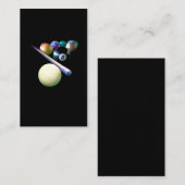 ビリヤードボールズキュースヌーカープールプレーヤー 名刺 (正面/裏面)