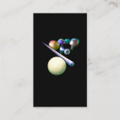 ビリヤードボールズキュースヌーカープールプレーヤー 名刺 (正面)