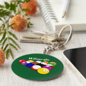 ビリヤードボールデザインキーチェーン キーホルダー (側面)