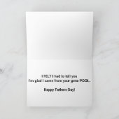 ビリヤードボールパパ父のデイプンカード カード (内部)