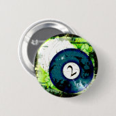 ビリヤードボール第2 缶バッジ (正面&裏面)