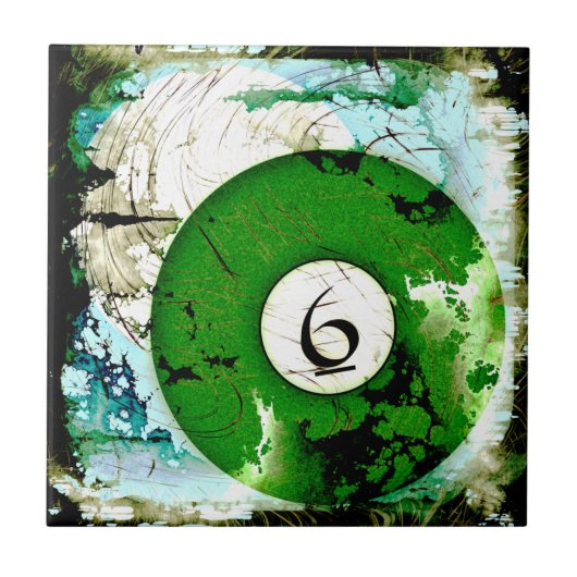 ビリヤードボール第6 タイル (正面)