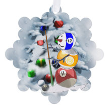 ビリヤードボール雪だるまクリスマス