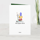 ビリヤードボール雪だるまクリスマス シーズンカード (裏面)