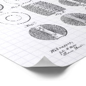 ビリヤードボール1865パテントアート – 並んだペッパー ポスター (角)