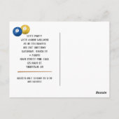 ビリヤードボール21st誕生日パーティーはがき ポストカード (裏面)