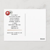 ビリヤードボール30th誕生日パーティーはがき ポストカード (裏面)