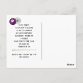 ビリヤードボール40th誕生日パーティーはがき ポストカード (裏面)