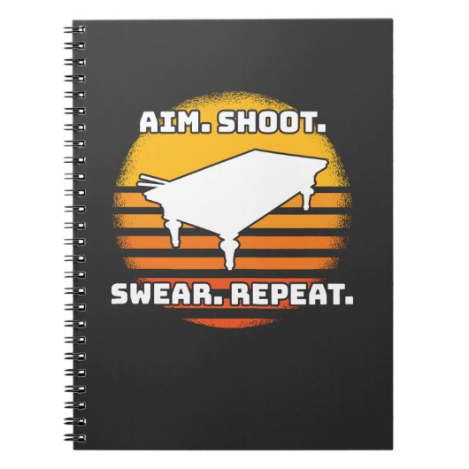 ビリヤードレトロヴィンテージ ノートブック (正面)