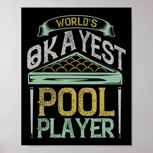 ビリヤード世界OKAYESTプールプレーヤー ポスター (正面)