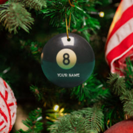 ビリヤード八ボパーソナライズされたール メタルオーナメント