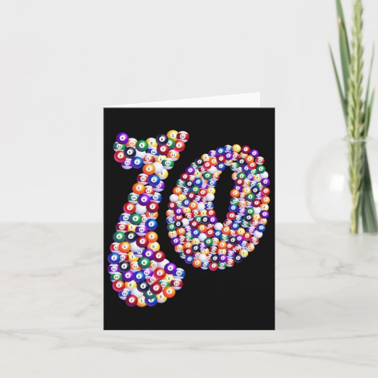 ビリヤード台で構成された10 カード (正面)