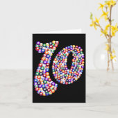 ビリヤード台で構成された10 カード (黄色い花)