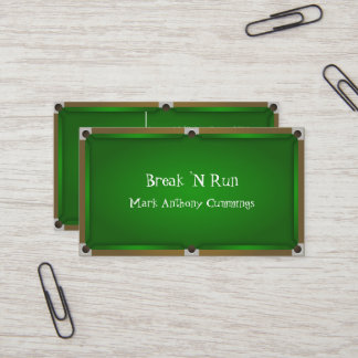 ビリヤード台の名刺 名刺