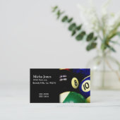 ビリヤード台の球のグランジなスタイル 名刺 (スタンド正面)