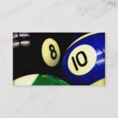 ビリヤード台の球のグランジなスタイル 名刺 (裏面)