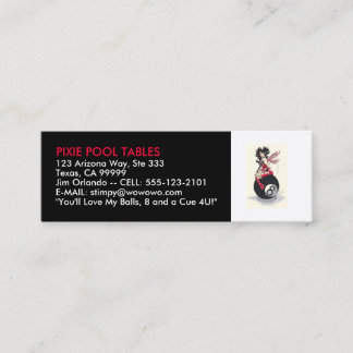 ビリヤード台及びビリヤード-名刺のテンプレート スキニー名刺