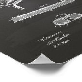 ビリヤード台1887特許芸術 – Chalkboard ポスター (角)