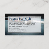 ビリヤード台，プールクラブ，プールプレーヤー 名刺 (裏面)