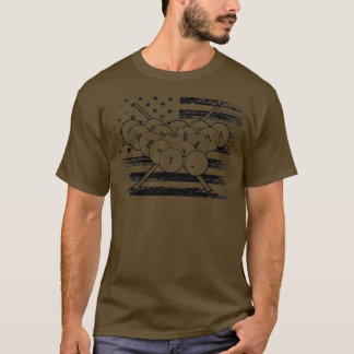 ビリヤード国旗スヌーカーPool Chalk Billiard Player Tシャツ