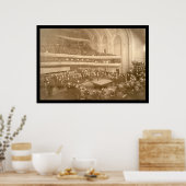 ビリヤード大会写真1908 ポスター (キッチン)