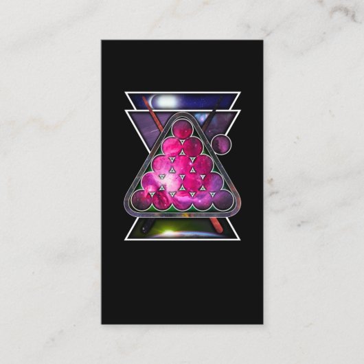 ビリヤード宇宙スヌーカープールプレーヤー 名刺 (正面)