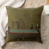 ビリヤード室(キャンバスの油) クッション (ブランケット)