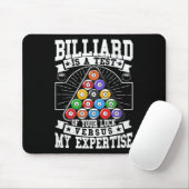 ビリヤード専門技術8ボール男性の女性。プーおもしろいルB マウスパッド (マウス)