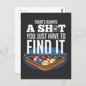 ビリヤード引用文プールプレイヤーユーモア ポストカード (正面/裏面)