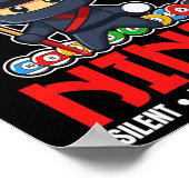 ビリヤード忍者8ボールおもしろいメンズボーイズキッズビ ポスター (角)