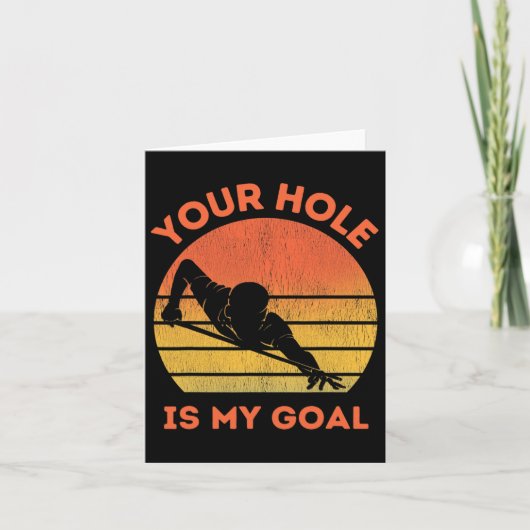 ビリヤード愛好家おもしろいボールプールプレイヤープールルーム カード (正面)