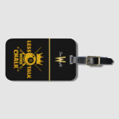 ビリヤード愛好家のためのチョークことわざをもっと話す ラゲッジタグ (正面横)