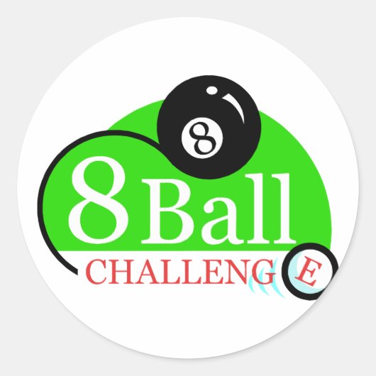 ビリヤード愛好家プール射撃、 発砲ギフト ラウンドシール (正面)
